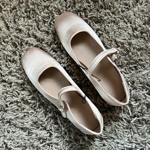 Satin Mary Jane Ballet Flats